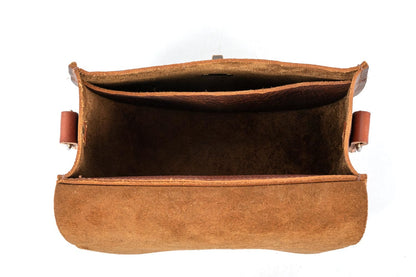 VIVIAN SATCHEL LEATHER CROSSBODY DELUXE - SAGE GREEN BISON