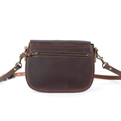 VIVIAN SATCHEL LEATHER CROSSBODY DELUXE - MOCHA