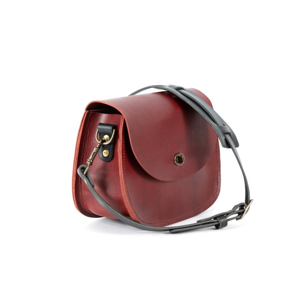 VIVIAN SATCHEL LEATHER CROSSBODY DELUXE - OXBLOOD