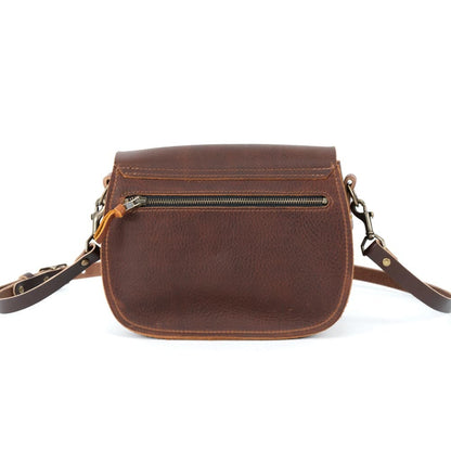VIVIAN SATCHEL LEATHER CROSSBODY DELUXE - INDIGO BISON