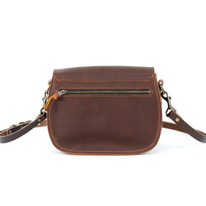 VIVIAN SATCHEL LEATHER CROSSBODY DELUXE - OLIVE