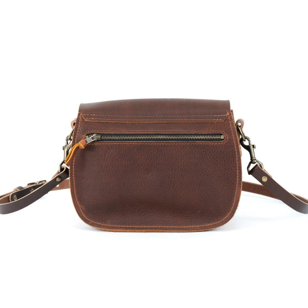 VIVIAN SATCHEL LEATHER CROSSBODY DELUXE - BLACK BISON
