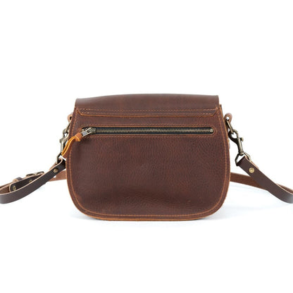 VIVIAN SATCHEL LEATHER CROSSBODY DELUXE - BLACK BISON