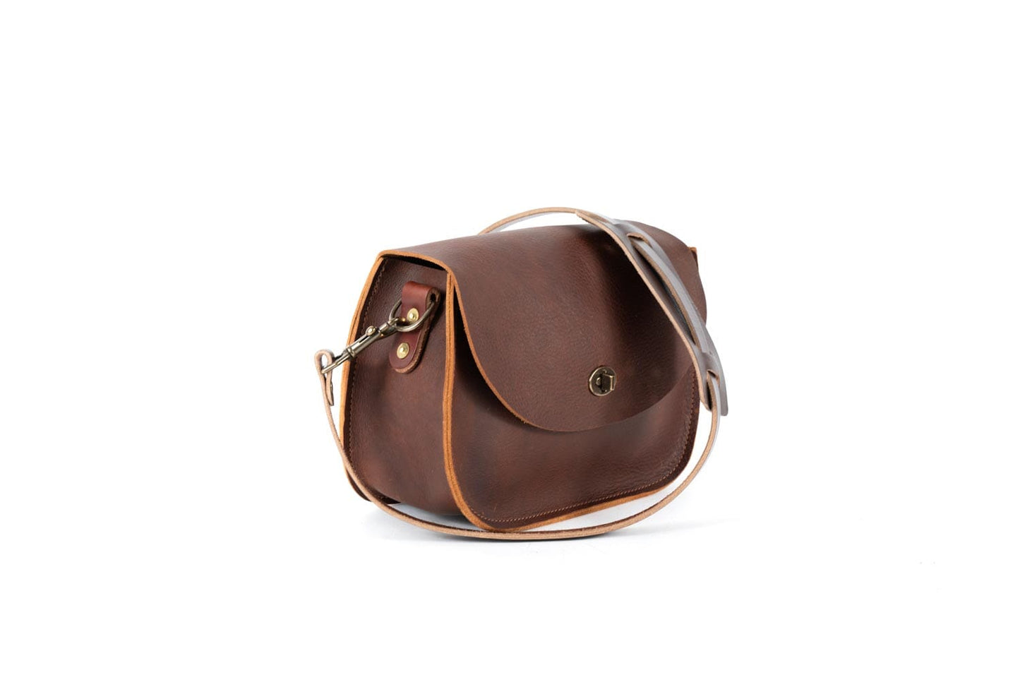 VIVIAN SATCHEL LEATHER CROSSBODY DELUXE - SAGE GREEN BISON