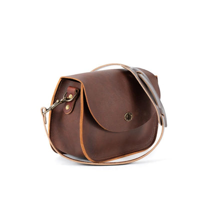VIVIAN SATCHEL LEATHER CROSSBODY DELUXE - INDIGO BISON