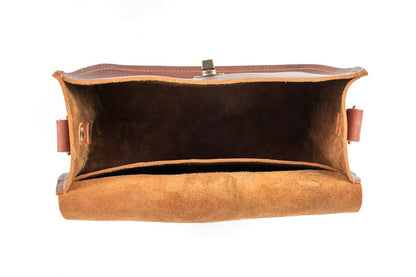 VIVIAN SATCHEL LEATHER CROSSBODY - CHERRY BISON