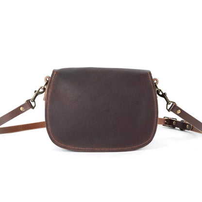 VIVIAN SATCHEL LEATHER CROSSBODY - MOCHA