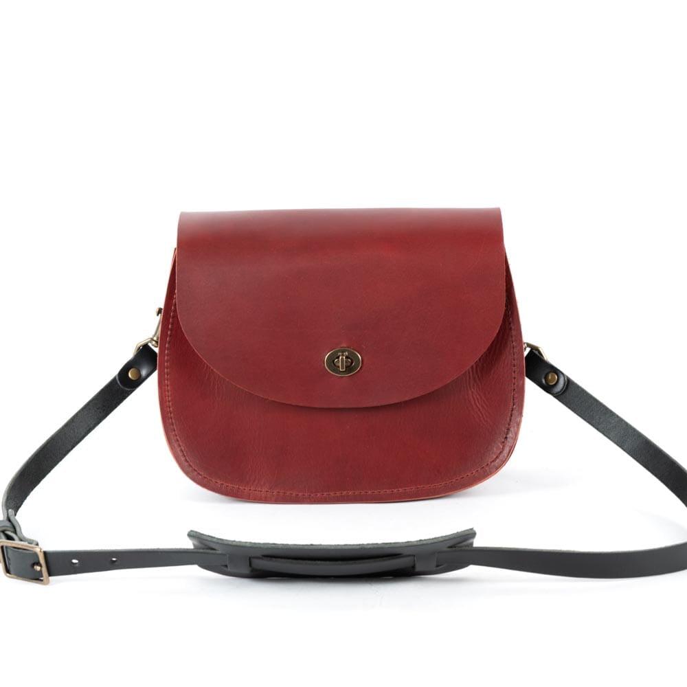 VIVIAN SATCHEL LEATHER CROSSBODY DELUXE - OXBLOOD