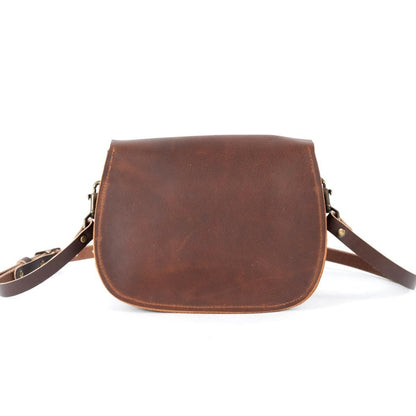 VIVIAN SATCHEL LEATHER CROSSBODY - BLACK BISON