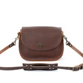 VIVIAN SATCHEL LEATHER CROSSBODY DELUXE - CHARCOAL BISON
