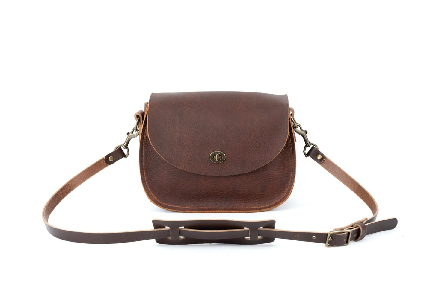 VIVIAN SATCHEL LEATHER CROSSBODY DELUXE - SAGE GREEN BISON