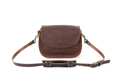 VIVIAN SATCHEL LEATHER CROSSBODY DELUXE - SAGE GREEN BISON