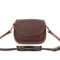 VIVIAN SATCHEL LEATHER CROSSBODY DELUXE - BLACK BISON