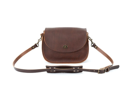 VIVIAN SATCHEL LEATHER CROSSBODY - SAGE GREEN BISON