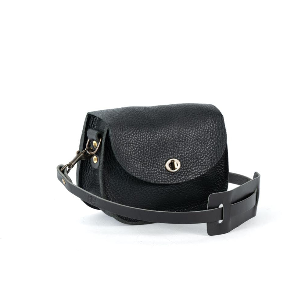 VIVIAN SATCHEL LEATHER CROSSBODY - SMALL - BLACK
