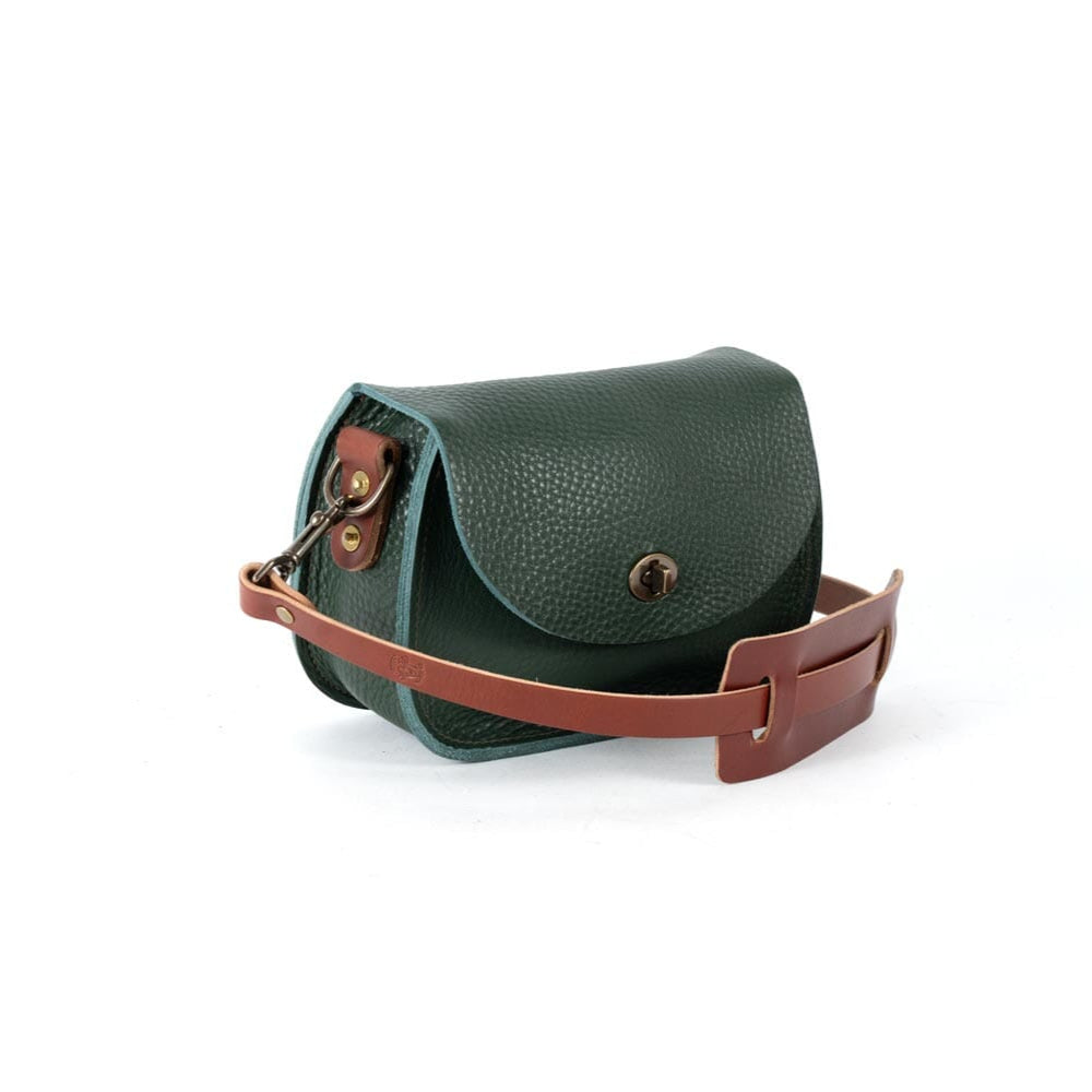 VIVIAN SATCHEL LEATHER CROSSBODY - SMALL - FOREST GREEN