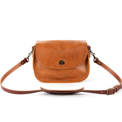 VIVIAN SATCHEL LEATHER CROSSBODY - SMALL - HONEY