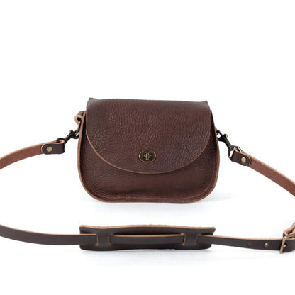VIVIAN SATCHEL LEATHER CROSSBODY - SMALL - MOCHA