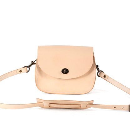 VIVIAN SATCHEL LEATHER CROSSBODY DELUXE - NATURAL VEG TAN