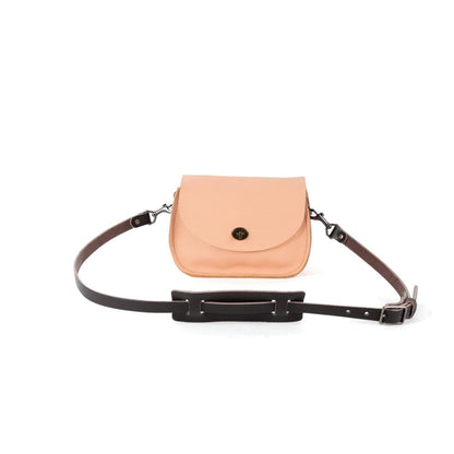 VIVIAN SATCHEL LEATHER CROSSBODY - SMALL - PEACH FUZZ