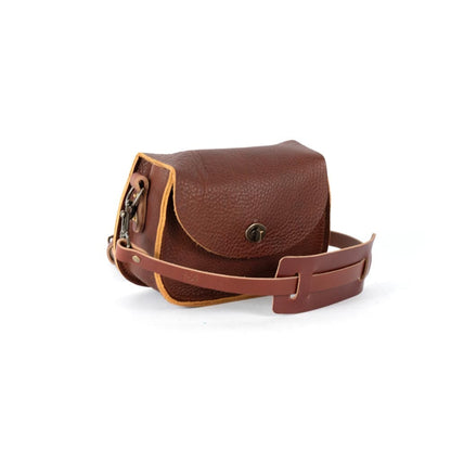 VIVIAN SATCHEL LEATHER CROSSBODY - SMALL - SADDLE