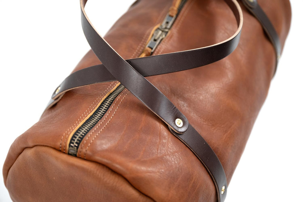 WILLIAM LEATHER WEEKENDER DUFFLE BAG - IN STOCK