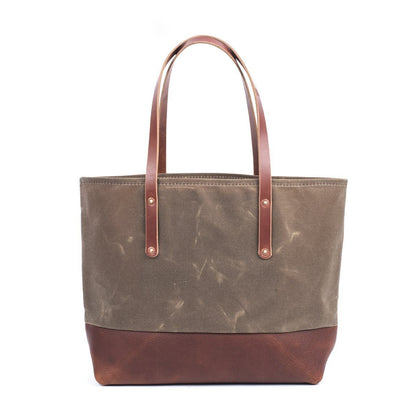 AVERY WAXED CANVAS TOTE BAG - LARGE