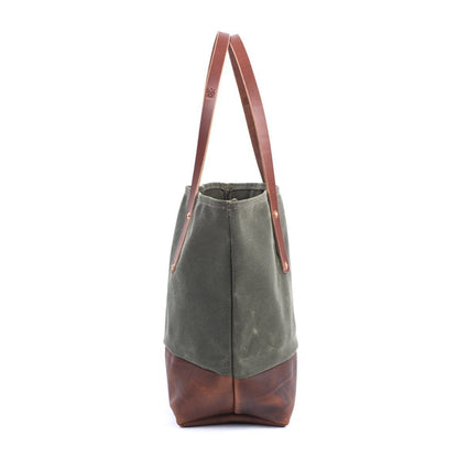 AVERY WAXED CANVAS TOTE BAG - LARGE