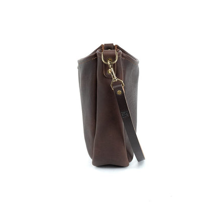 CELESTE LEATHER HOBO BAG - MOCHA