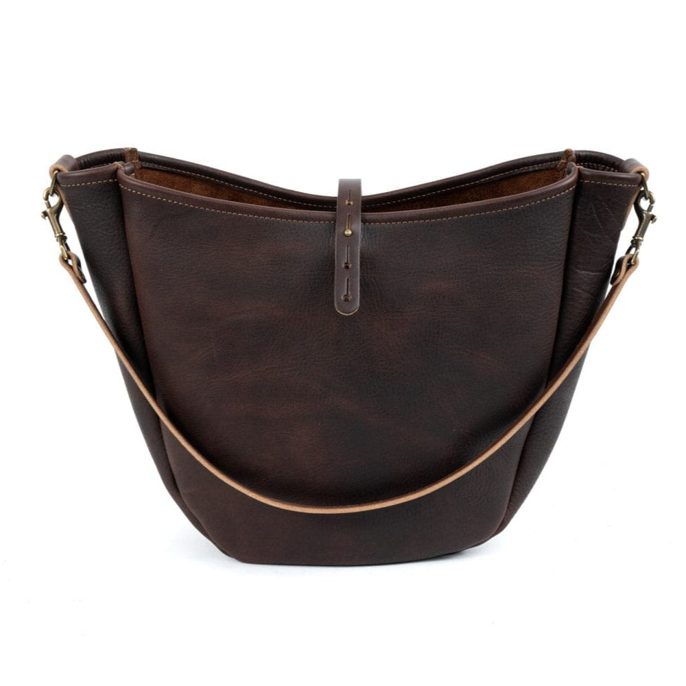 CELESTE LEATHER HOBO BAG - LARGE - MOCHA