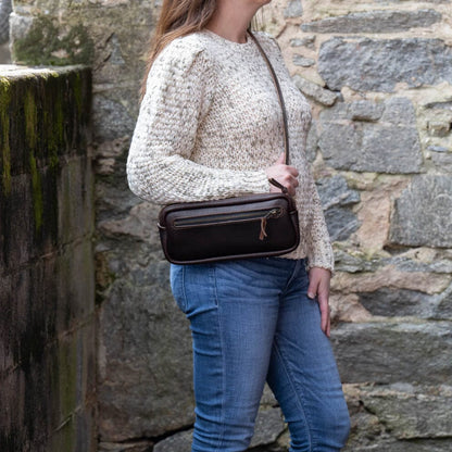 LEATHER FANNY PACK / LEATHER WAIST BAG - DELUXE - MOCHA