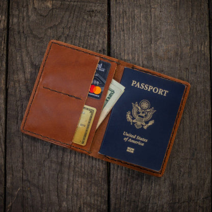 ADVENTURE LEATHER TRAVEL PASSPORT WALLET