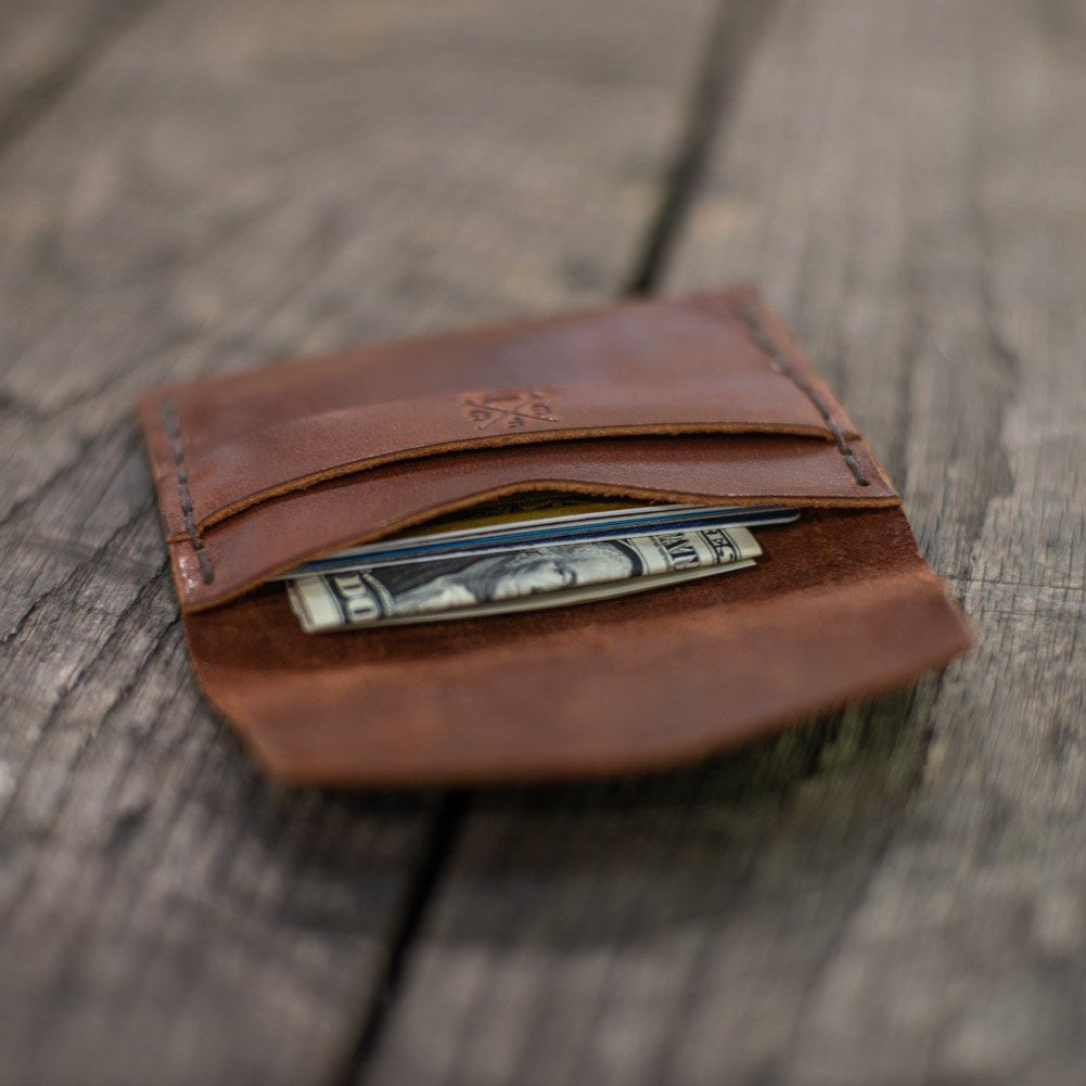 TUCK LEATHER CARD WALLET