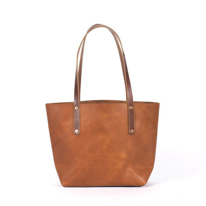 leather tote bag, full grain leather bag - caramel color - Avery Tote Medium