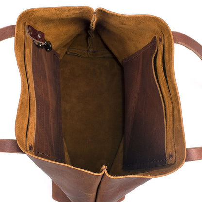 AVERY LEATHER TOTE BAG - MEDIUM - MOCHA