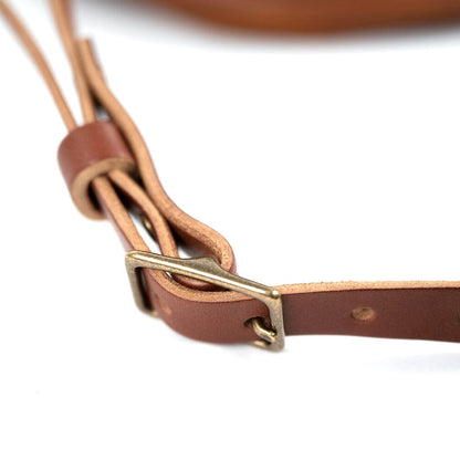 LEATHER BUCKET BAG - LARGE - REDWOOD BISON
