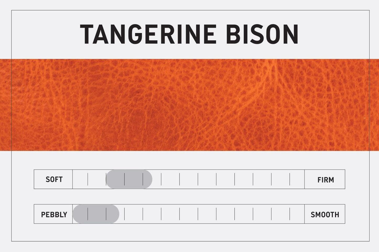LEATHER TOP ZIPPER POUCH - TANGERINE BISON