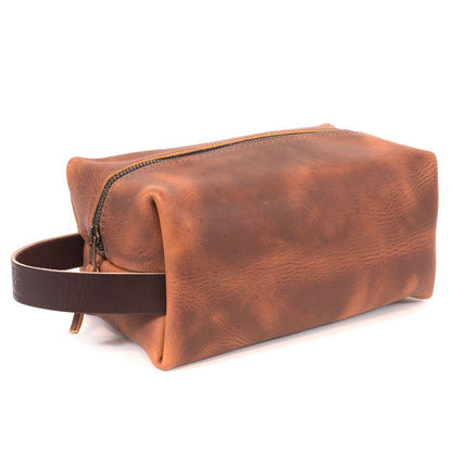 LEATHER SHAVE KIT | LEATHER TOILETRY BAG | LEATHER DOPP KIT