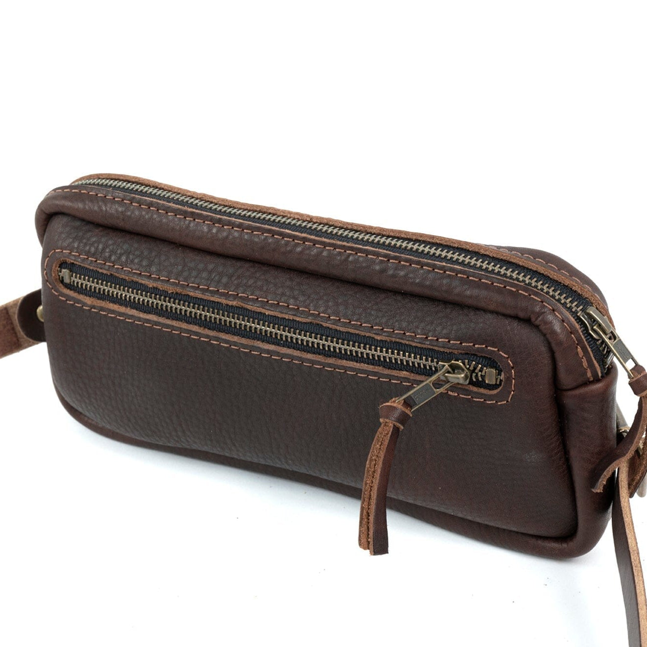 LEATHER FANNY PACK / LEATHER WAIST BAG - DELUXE - MOCHA
