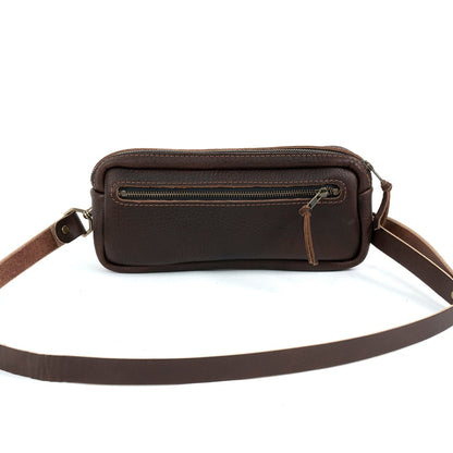 LEATHER FANNY PACK / LEATHER WAIST BAG - DELUXE - MOCHA
