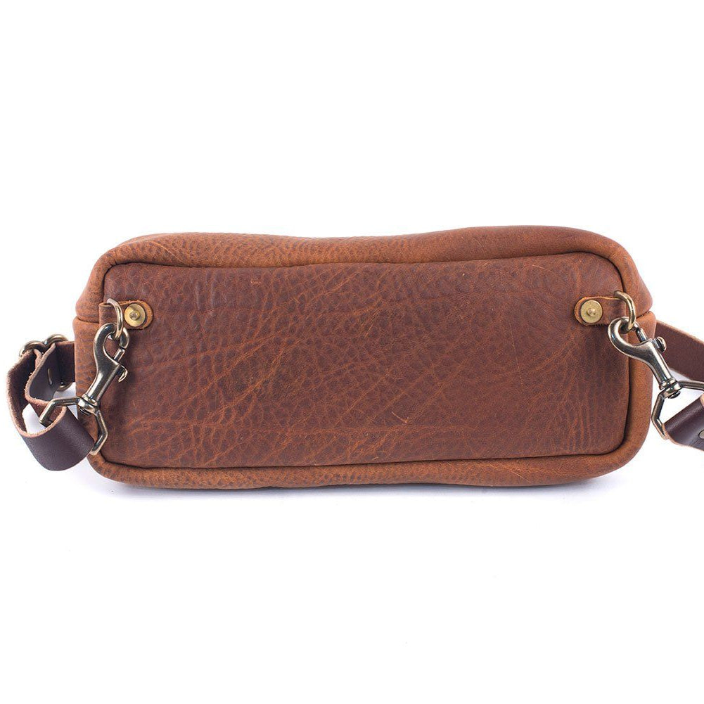 LEATHER FANNY PACK / LEATHER WAIST BAG - SADDLE