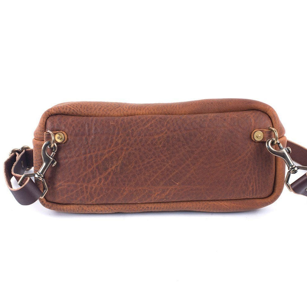 LEATHER FANNY PACK / LEATHER WAIST BAG - BLACK