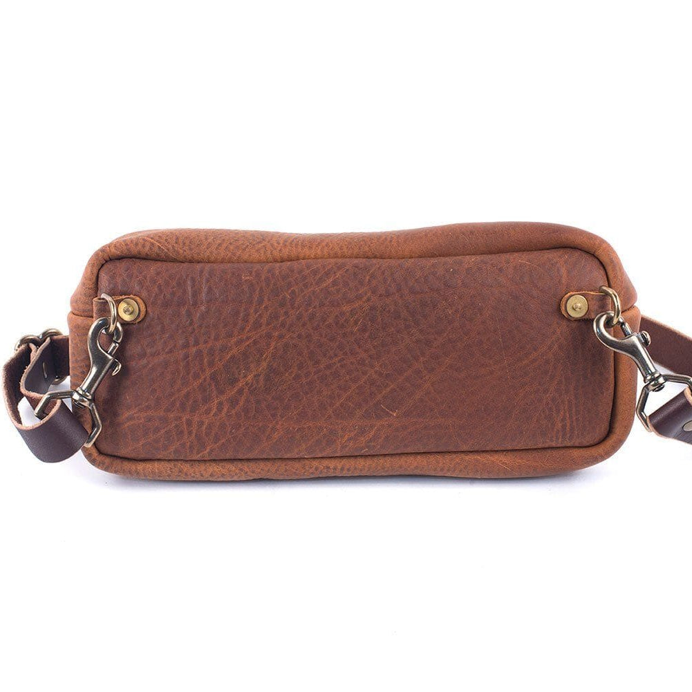 LEATHER FANNY PACK / LEATHER WAIST BAG - PEANUT BISON