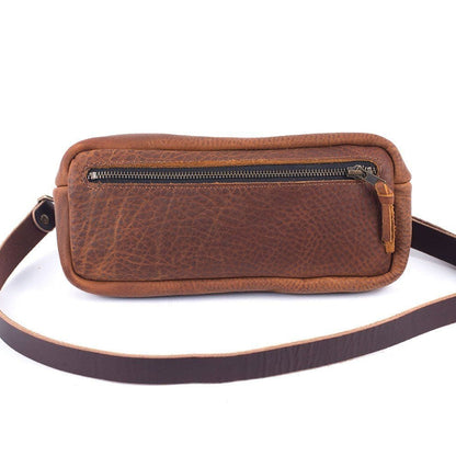 LEATHER FANNY PACK / LEATHER WAIST BAG - OLIVE