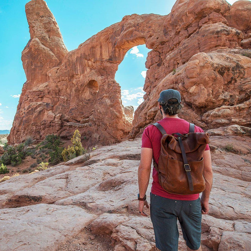 GRANT LEATHER ROLL TOP RUCKSACK BACKPACK - IN STOCK