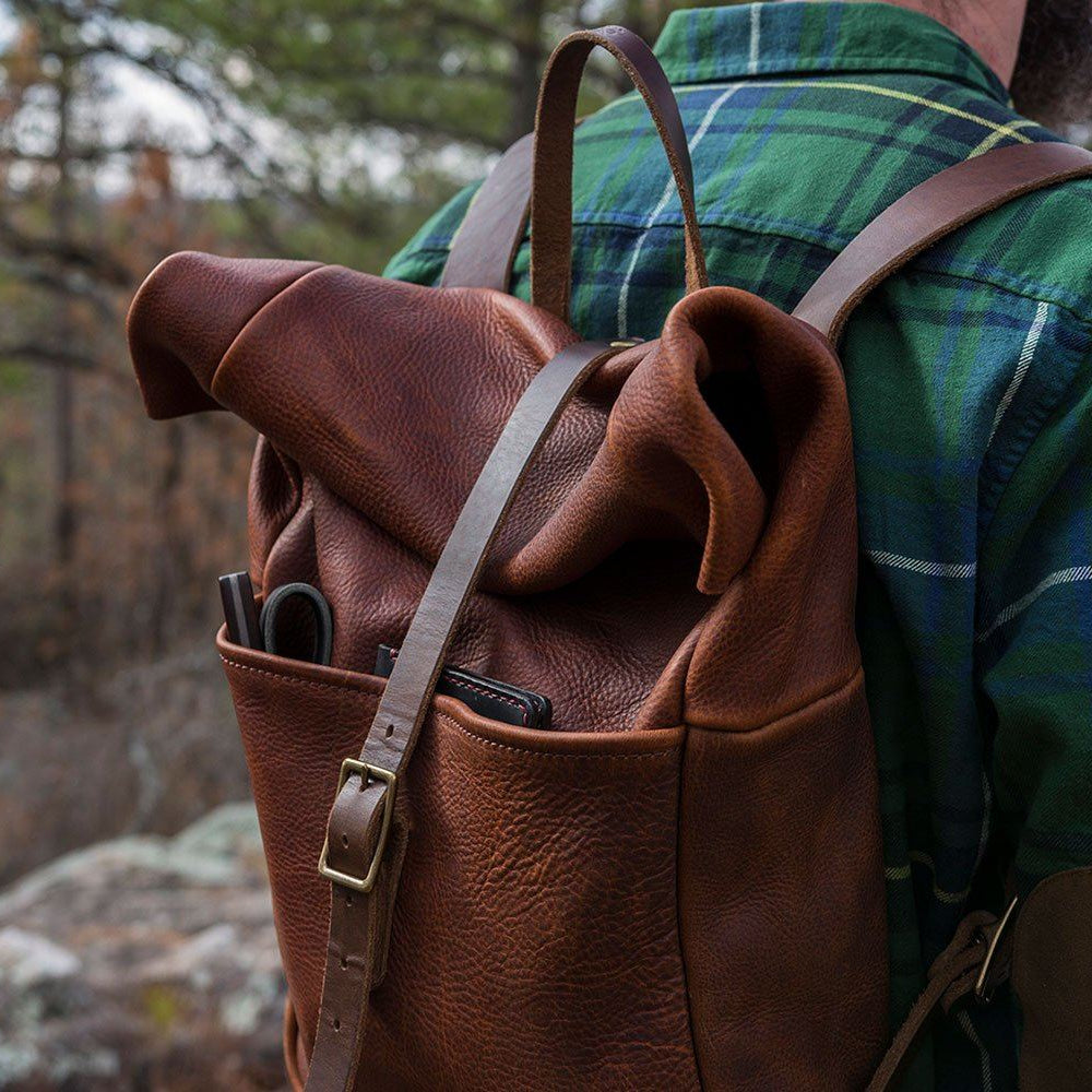 GRANT LEATHER ROLL TOP RUCKSACK BACKPACK - IN STOCK