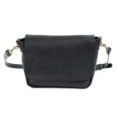 KINDLE LEATHER SATCHEL - BLACK BISON