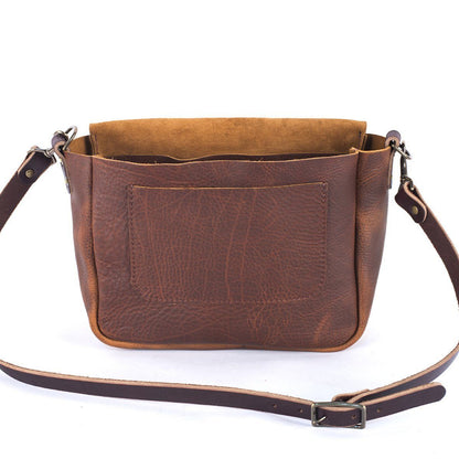 KINDLE LEATHER SATCHEL - SADDLE