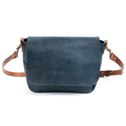 KINDLE LEATHER SATCHEL - INDIGO BISON