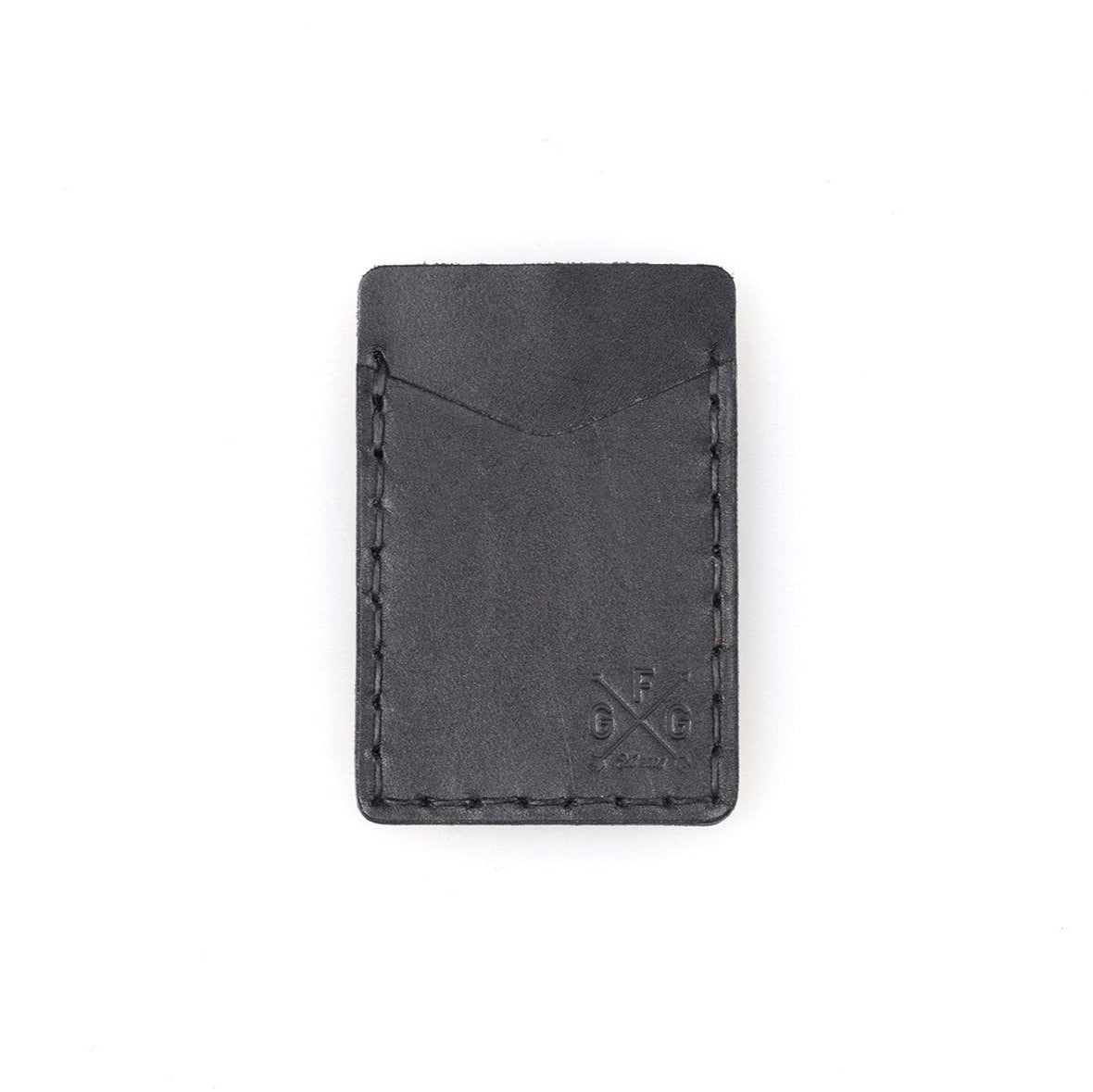 SLIM LEATHER CARD WALLET WITH MAGNETIC MONEY CLIP